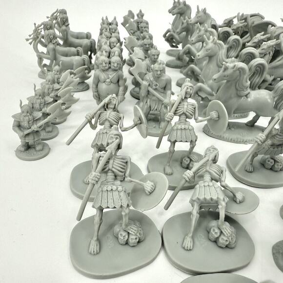 Lot Of 80 Wicked Duels Fantasy Creatures Wizards Ogres Fairies Plastic Figures - Picture 3 of 16